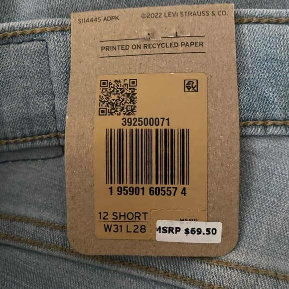 NWT Levi’s 90s Classic Straight Fit Jeans Slate Wash Size 12 Short / W31, L28 - Picture 7 of 9